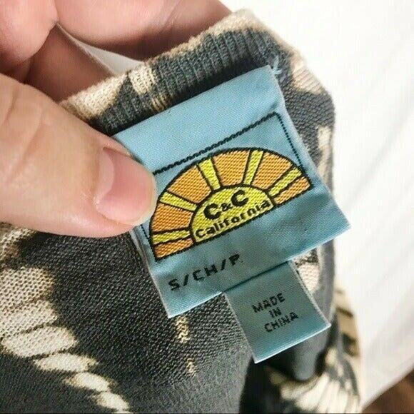 C&C California Women's Small Tie-Dyed Long Sleeved Very Light Tunic Sweater - Picture 3 of 8